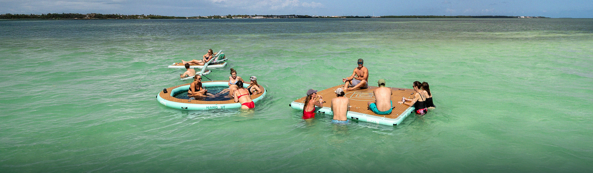 People lounging on BOTE Hangout Suite products