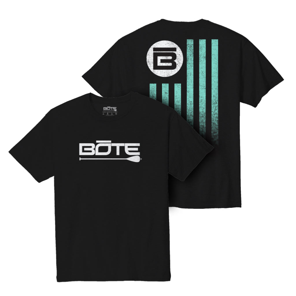 Front and back image of the Men's BOTE Nation Tee Shirt