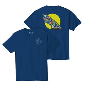 Front and back view of the Men's Fin Tee Shirt