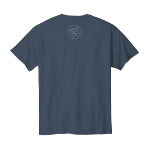 Back view the Men's Logo Navy Tee Shirt