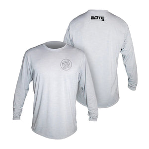 Front and back image of the Kids Explorer Long Sleeve Alloy Heathered