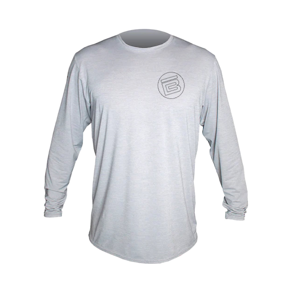 Front view of the Kids Explorer Long Sleeve Alloy Heathered