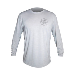 Front view of the Kids Explorer Long Sleeve Alloy Heathered