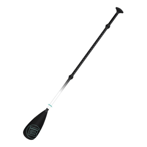 Angled view of the SUP configuration of the 4-Piece Kids Hybrid Fiberglass SUP Paddle Black