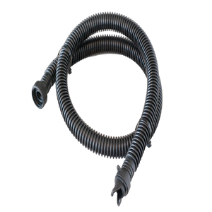 Aeropump Hose Replacement Part showing coiled black ribbed hose with threaded and clip-on connectors.