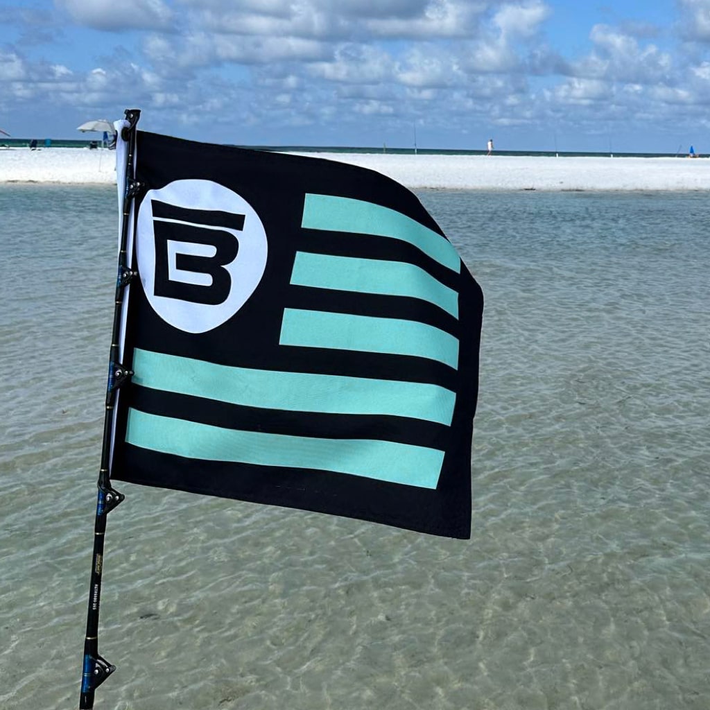 Bote nation flag waving on beach