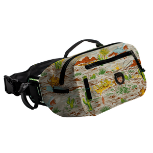 Front angled view of Highwater Belt Pack Native Sendero with desert-themed print.