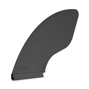 Angled view of black 10" Click-In Center Fin showing click-in base detail.