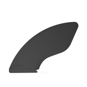 Side profile view of black 10" Click-In Center Fin showing click-in base detail.