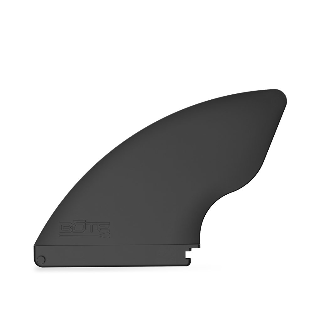 Side profile view of black 6" Click-In Center Fin showing click-in base detail.