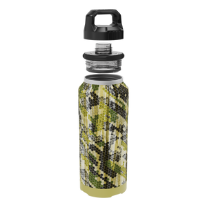 A detailed image of the MAGNEBottle 36oz with Cap Verge Camo, showing its design and key features.