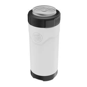 A detailed image of the MAGNEChill Can Cooler Slim White, showing its design and key features.