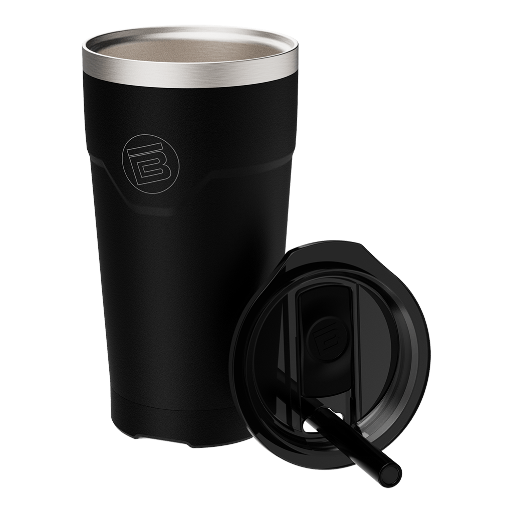 Side view of a black MAGNETumbler