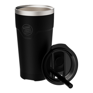 Side view of a black MAGNETumbler