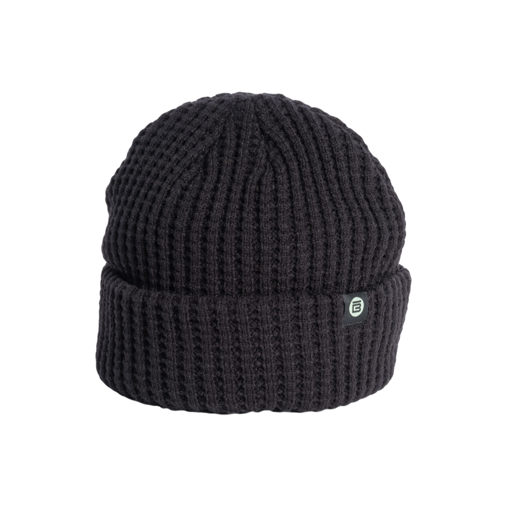 Front view of BOTE Circle B Logo Beanie in Black