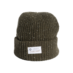 Front view of the BOTE Trademark Beanie in Green