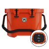 Front view of the KULA 10 MAGNEPOD™ Cooler Sunrise with top view in the bottom right corner