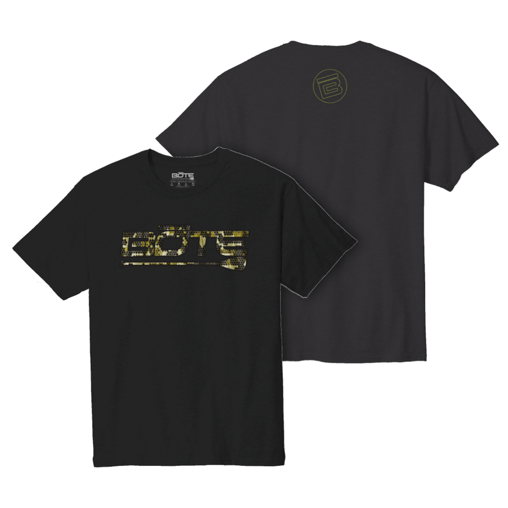 Front and back image of the Men's Logo Verge Camo Tee