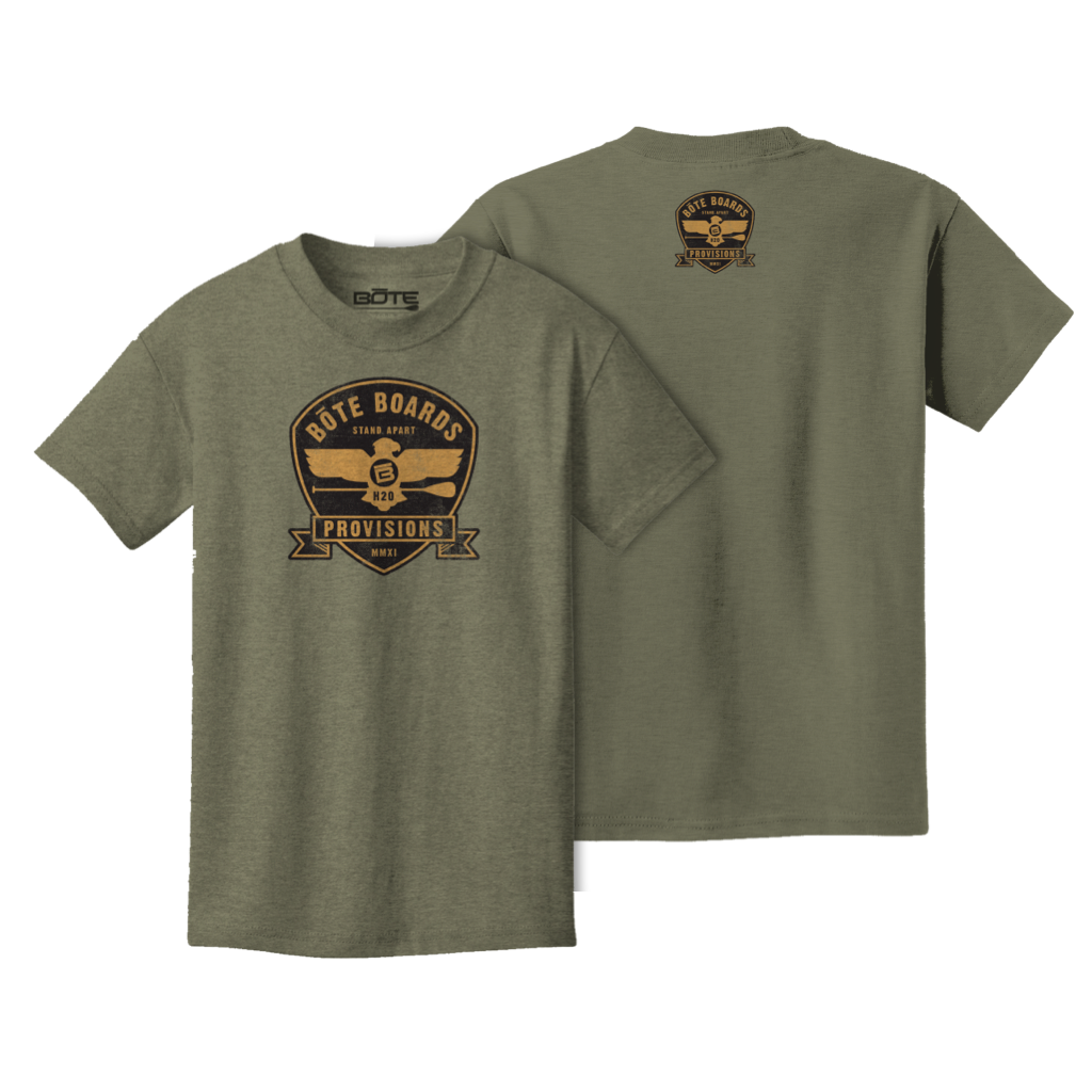 Front and back image of the Youth Boy's Eagle Supply Tee