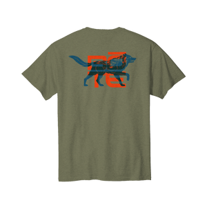 Back view the Men's WULF Tee