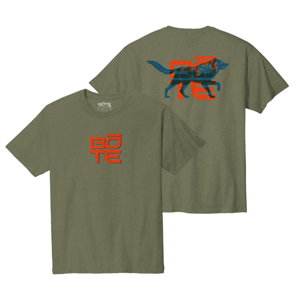 Front and back image of the Men's WULF Tee