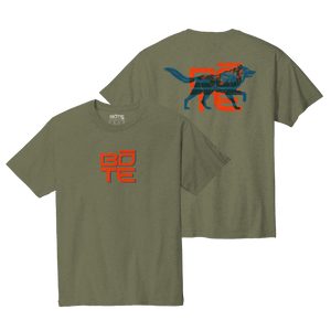 Front and back image of the Men's WULF Tee