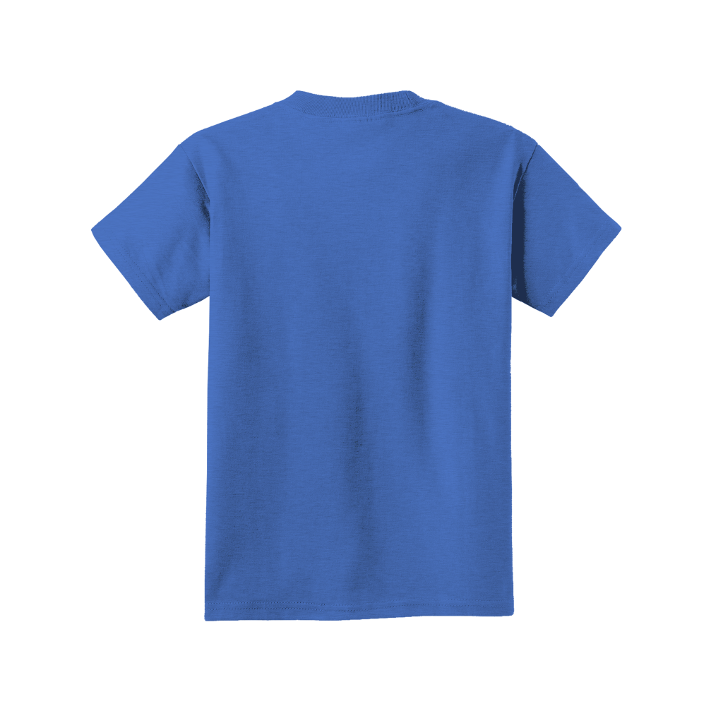 Back view the Youth Blue Logo Tee
