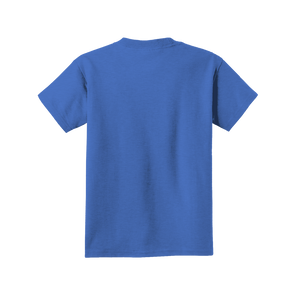 Back view the Youth Blue Logo Tee