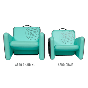 Aero Chair XL on the left and Aero Chair on the right for size comparison