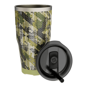 A detailed image of the MAGNETumbler 32oz with Lid Verge Camo, showing its design and key features.
